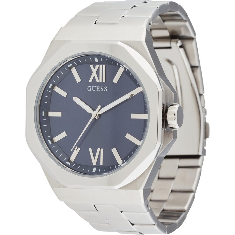 GUESS Analógové hodinky Emperor námornícka modrá / strieborná 61949747