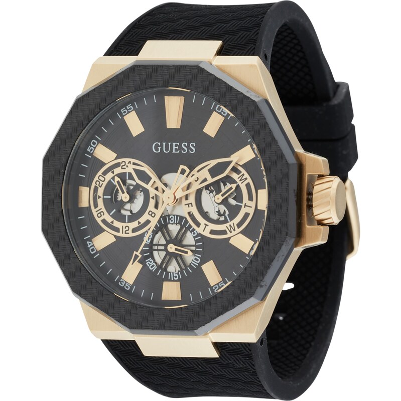 GUESS Analógové hodinky Indy zlatá / čierna 61949749