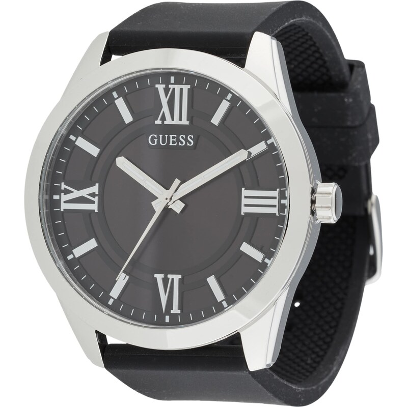 GUESS Analógové hodinky ELLIOT čierna / strieborná 61949758