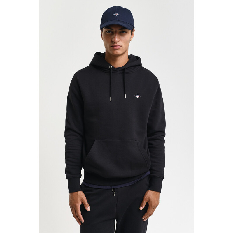 MIKINA GANT REG SHIELD HOODIE BLACK 61866374