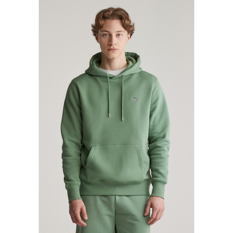 MIKINA GANT REG SHIELD HOODIE KALAMATA GREEN 61866376
