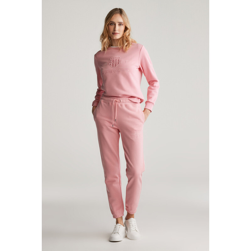 TEPLÁKY GANT REG TONAL SHIELD SWEATPANTS GERANIUM PINK 61838293