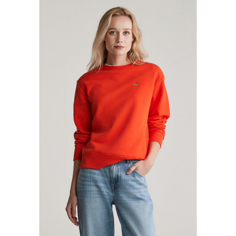 MIKINA GANT SHIELD C-NECK SWEAT ORANGE RED 61838312