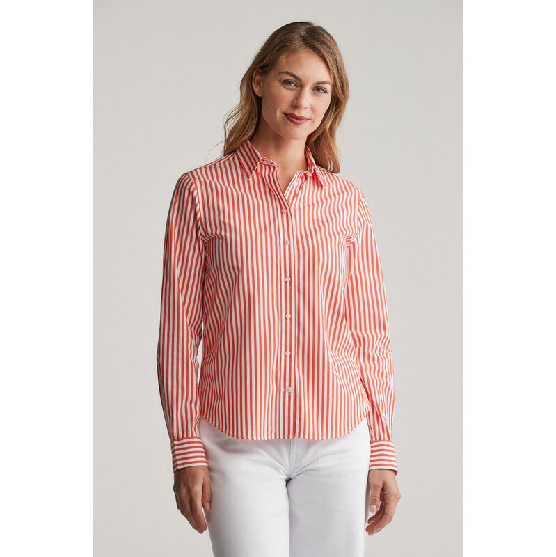 KOŠEĽA GANT REG CLASSIC POPLIN STRIPED SHIRT ORANGE RED 61838323