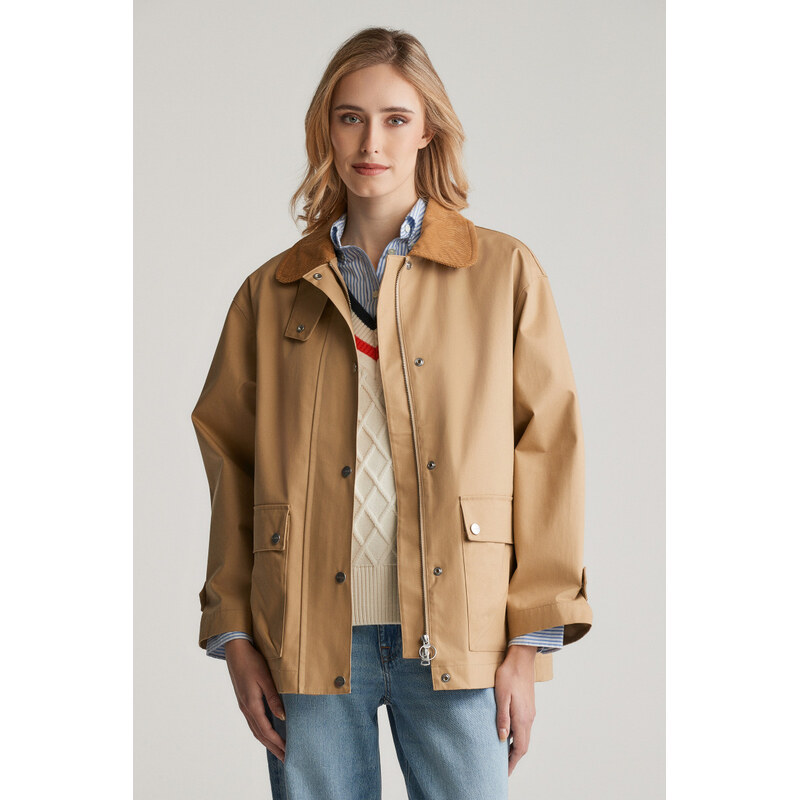BUNDA GANT CORDUROY COLLAR SAILING JACKET OAK BEIGE 61838341
