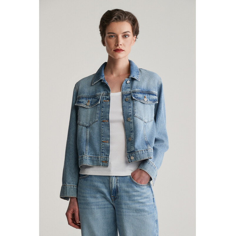 BUNDA GANT DENIM JACKET MID BLUE BROKEN IN 61838340