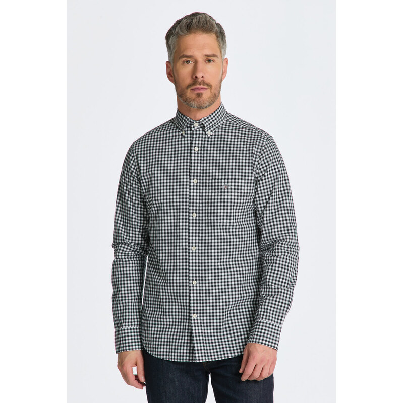 KOŠEĽA GANT REG CLASSIC POPLIN GINGHAM SHIRT BLACK 64936683