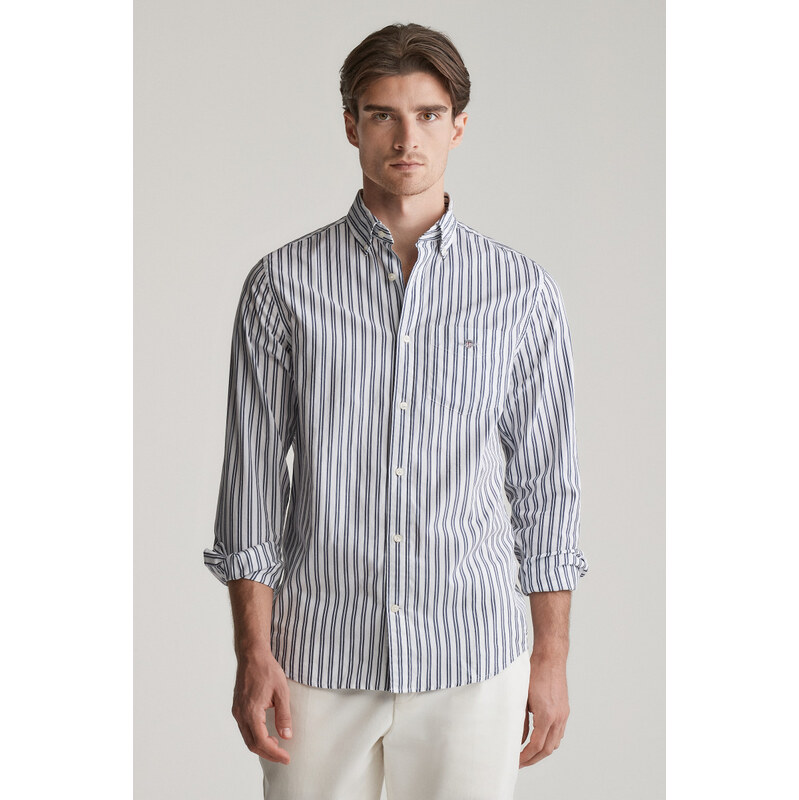 KOŠEĽA GANT REG CLASSIC POPLIN STRIPE SHIRT WHITE 61838209