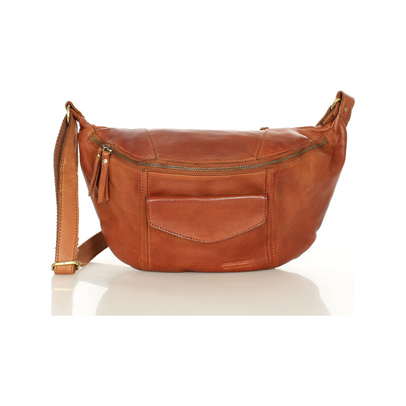 MARCO MAZZINI Camel dámska kožená taška cez rameno (vs118b) 61532314