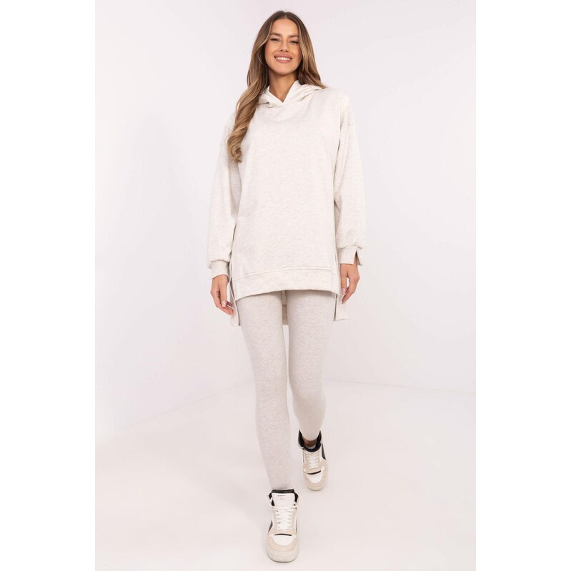 MladaModa Tepláková súprava s mikinou s rozparkami model 85805 svetlá 62554573