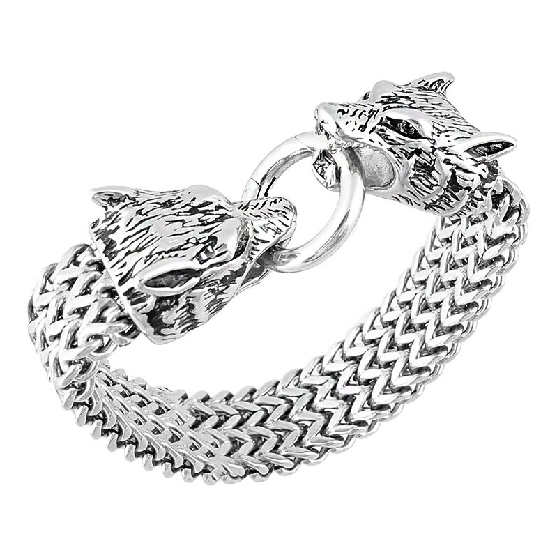 Pánsky kovový náramok na ruku Vlk 61862332