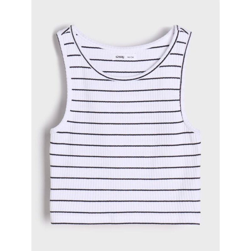 Sinsay - Tričko s krátkym rukávom - biela 65750057