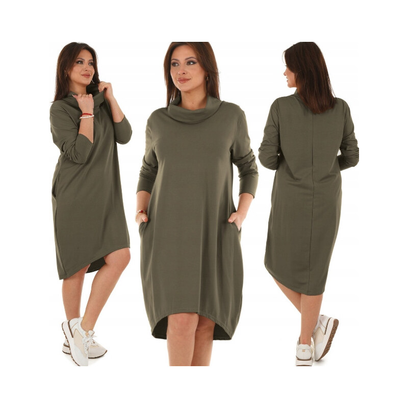 Fashionweek Dámske šaty pohodlné teplákové MF653 65376082