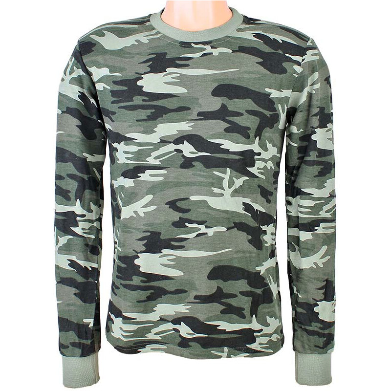 Detský maskáčový nátelník s dlhým rukávom Gold 61824731