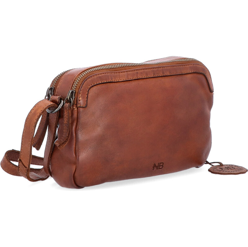Kožená kabelka crossbody Noelia Bolger koňaková NB 2407 KO 62400259