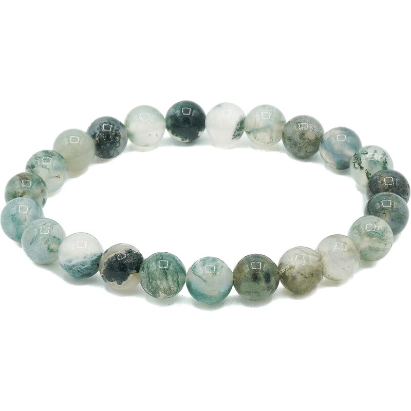 Olivie Náramok 8mm MACHOVÝ ACHÁT 9134 59109188