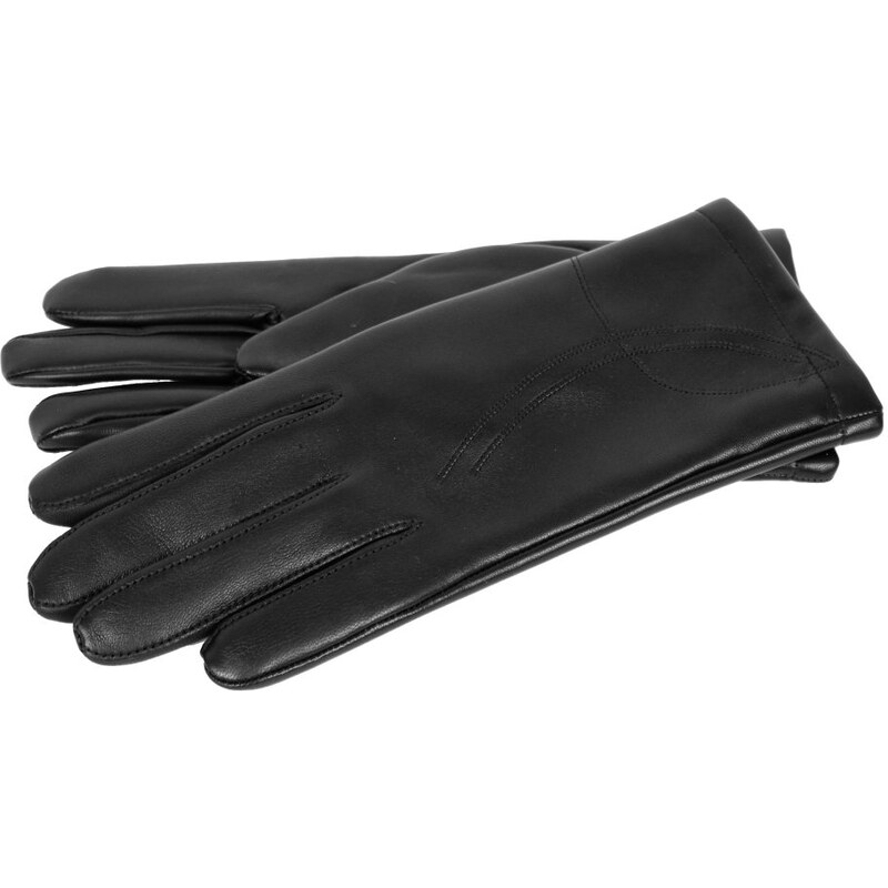 Kalinová Dámske kožené rukavice čierne - oblúčiky 61882074