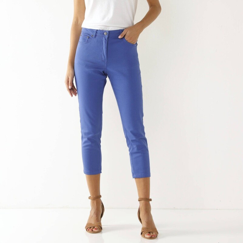 Úzke twilové 7/8 nohavice tmavomodrá 050 Blancheporte 61882556