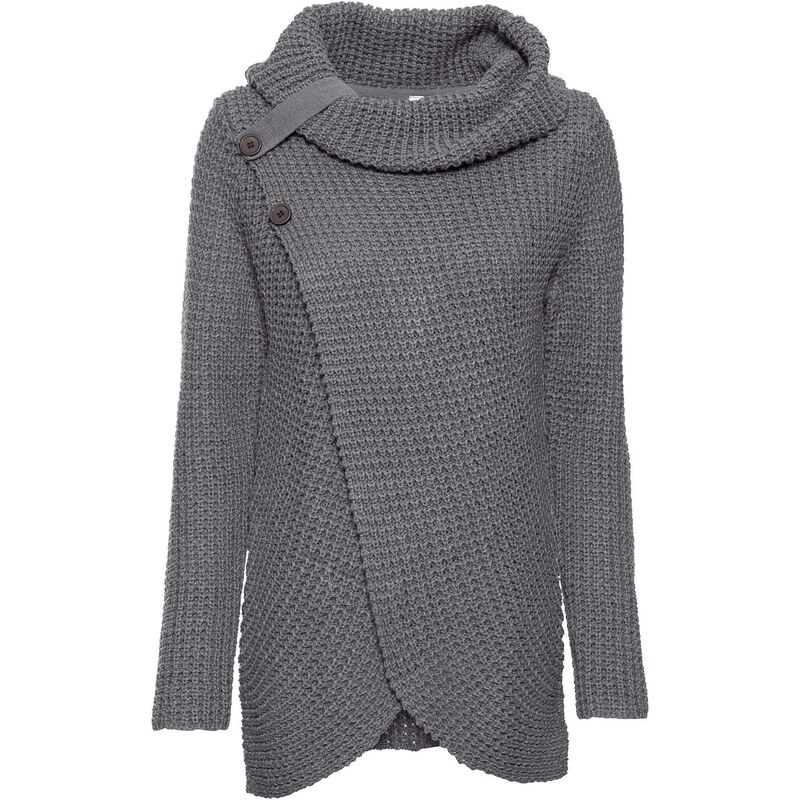 bonprix Pletený pulóver, hrubo pletený, farba šedá 45191904