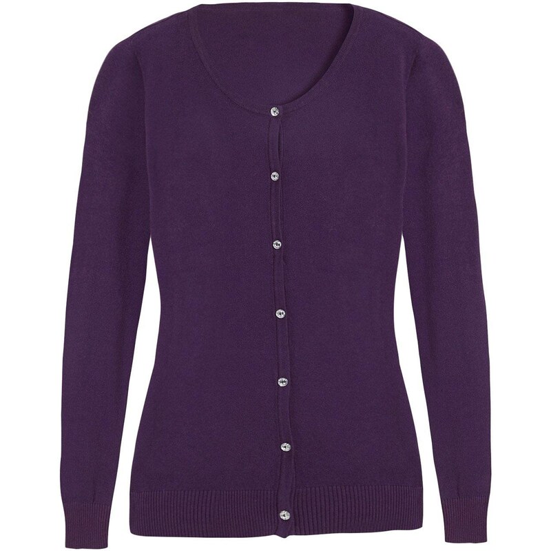 bonprix Úzky pletený sveter, farba fialová 57156501