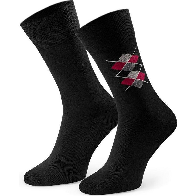 BASIC Čierne pánske oblekové ponožky Art.056 IC246, BLACK 61532458