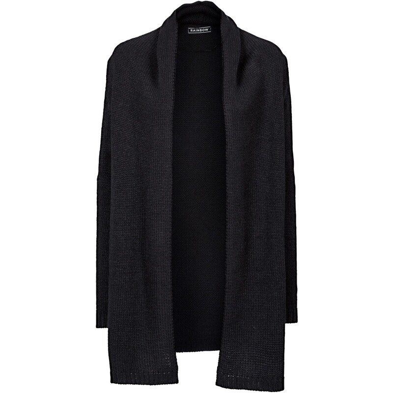 bonprix Dlhý pletený sveter, farba čierna 44798862