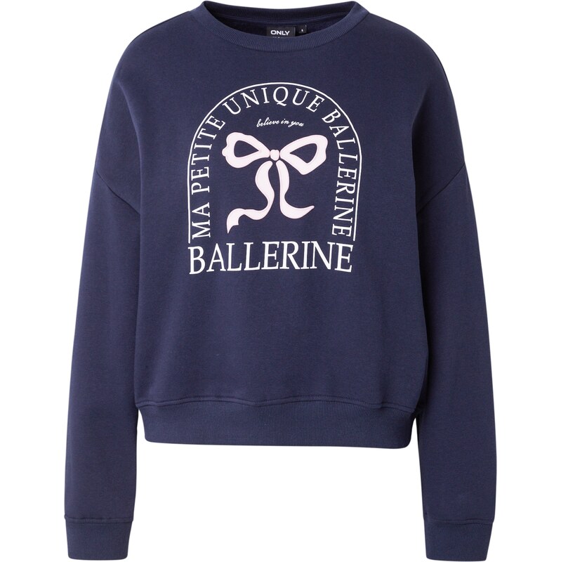 ONLY Mikina tmavomodrá / pastelovo fialová / biela 62091602