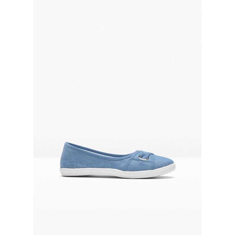 bonprix Baleríny z plátna, farba modrá 45130545