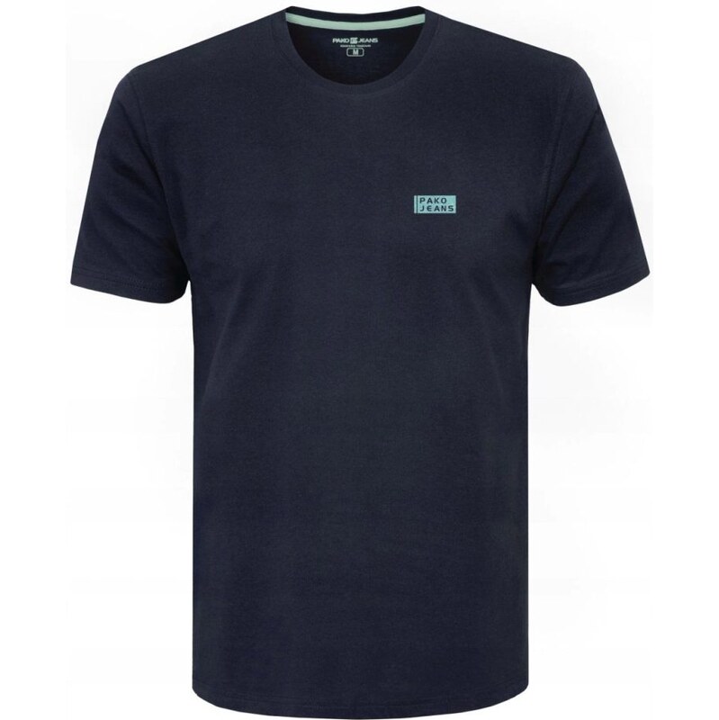 Tmavomodré bavlnené pánske tričko s logom 61990642