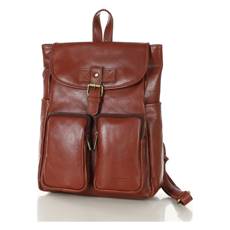 MARCO MAZZINI Hnedý dámsky kožený batoh (vs111b) 57113249