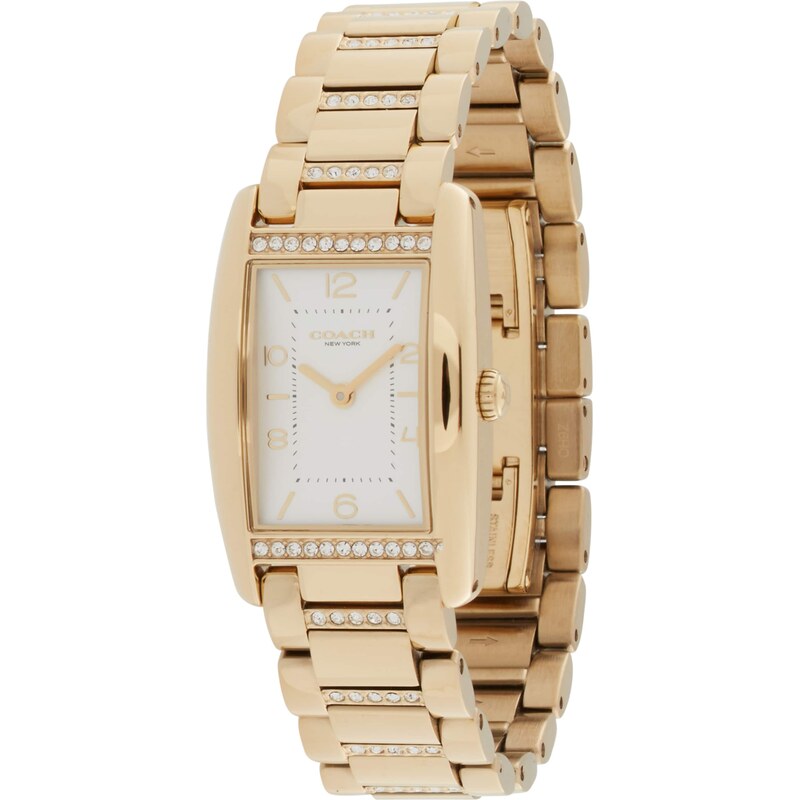 COACH Analógové hodinky Reese zlatá / biela 61950514
