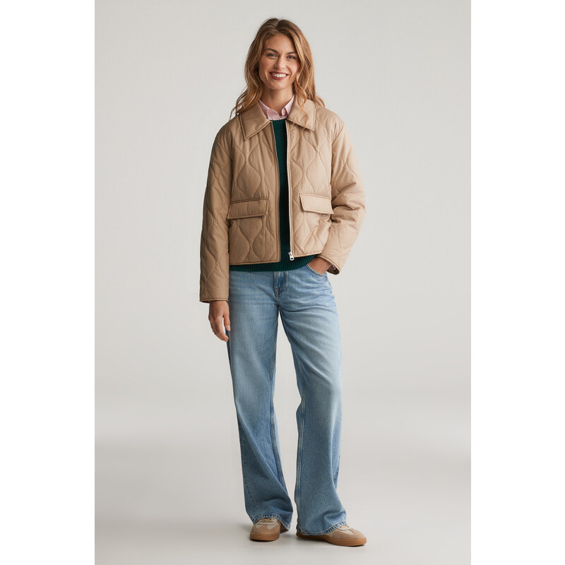 BUNDA GANT QUILTED COLLARED JACKET DARK KHAKI