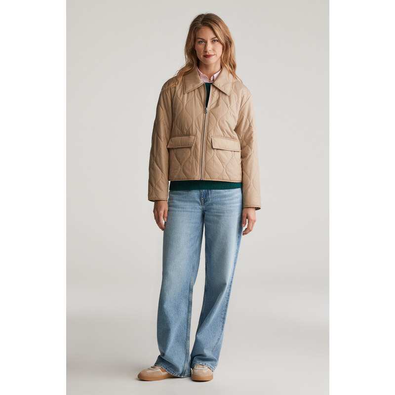 BUNDA GANT QUILTED COLLARED JACKET DARK KHAKI