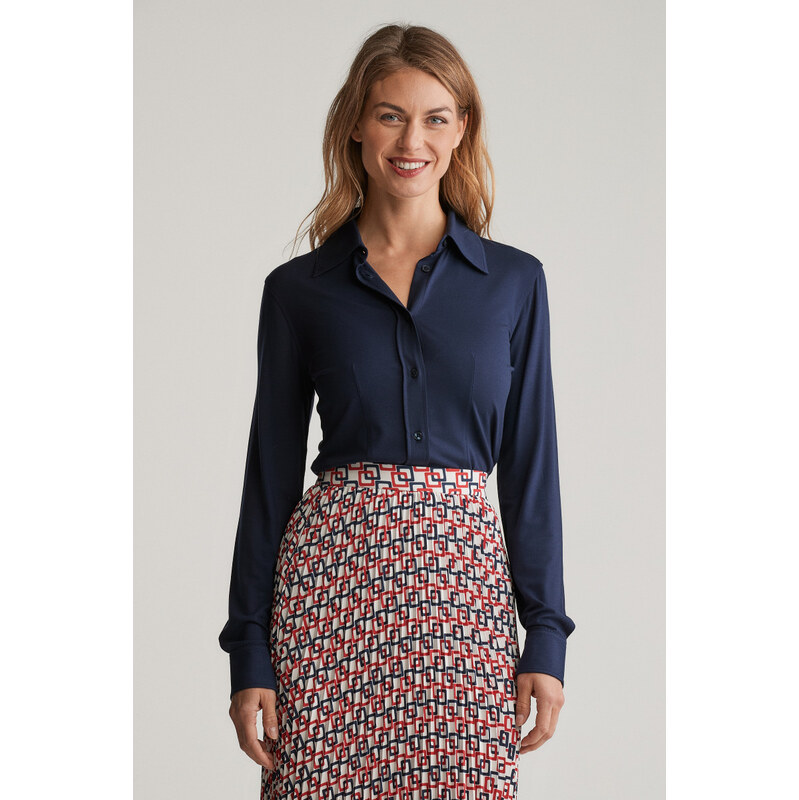 KOŠEĽA GANT SLIM JERSEY SHIRT EVENING BLUE 49041277