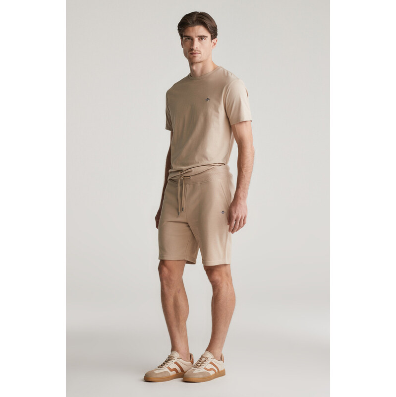 TEPLÁKOVÉ ŠORTKY GANT REG SHIELD SWEAT SHORTS DRY SAND 61927049