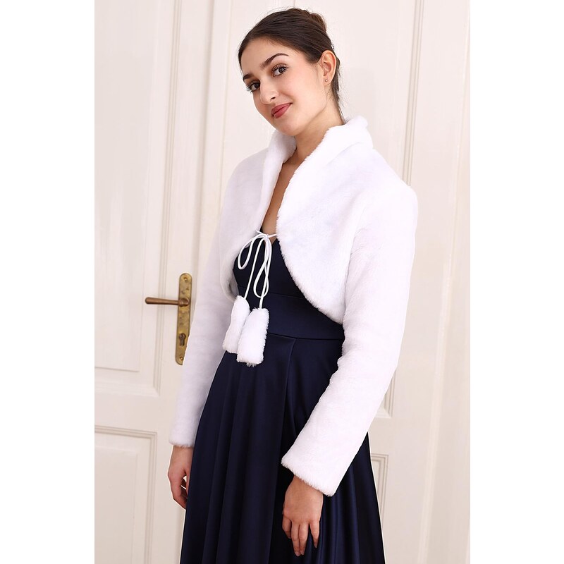 Glara Hrejivé bolero s dlhým rukávom 62990376