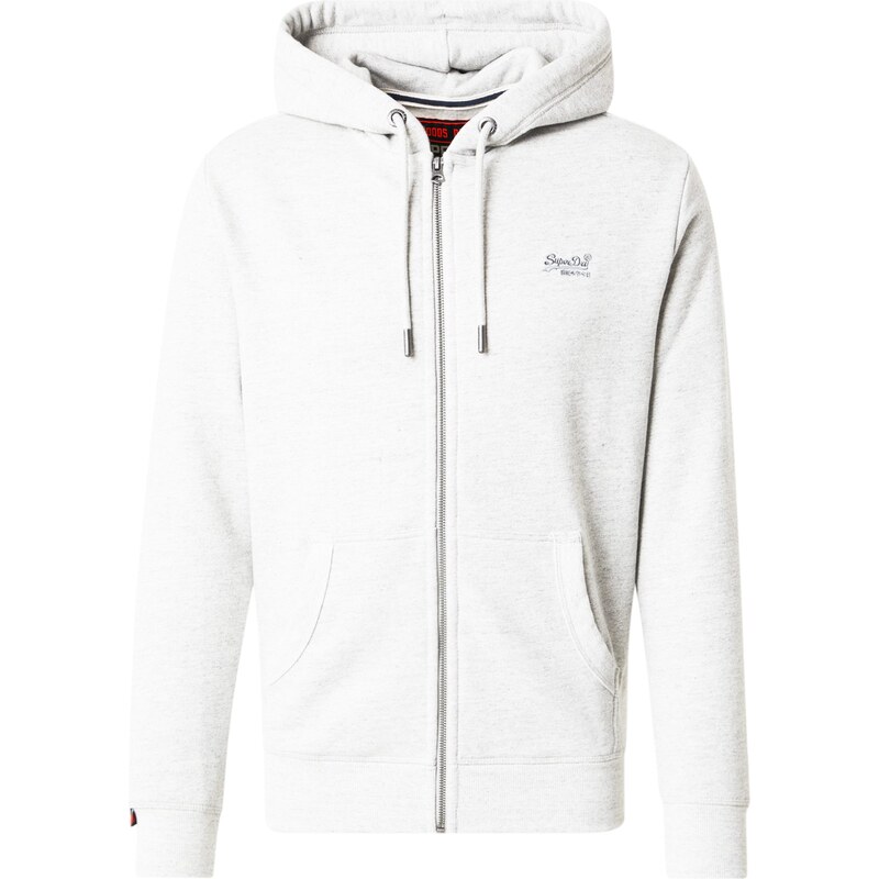 Superdry & Co Tepláková bunda Essential svetlosivá 61950805