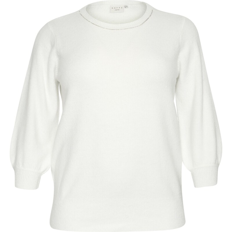 KAFFE CURVE Sveter KC Merida zlatá / biela 62128759