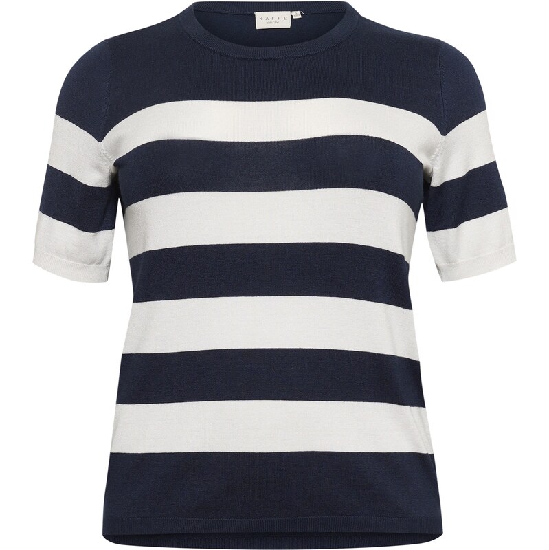 KAFFE CURVE Sveter KCLizzy námornícka modrá / biela 62115101