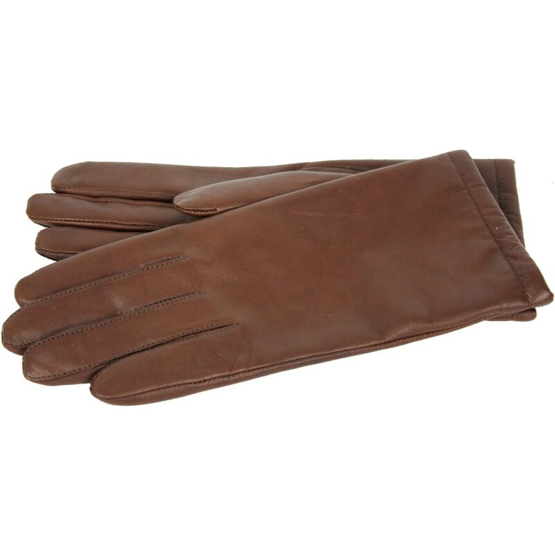 Kalinová Dámske kožené rukavice hnedé hladké 61942711