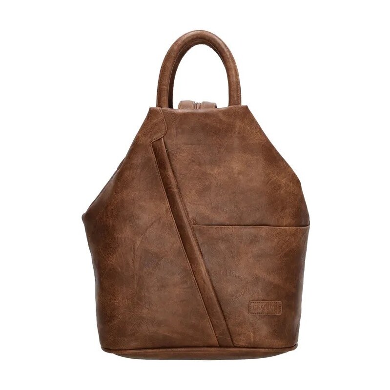 Beagles Hnedý kožený batoh do mesta Calista 61942682