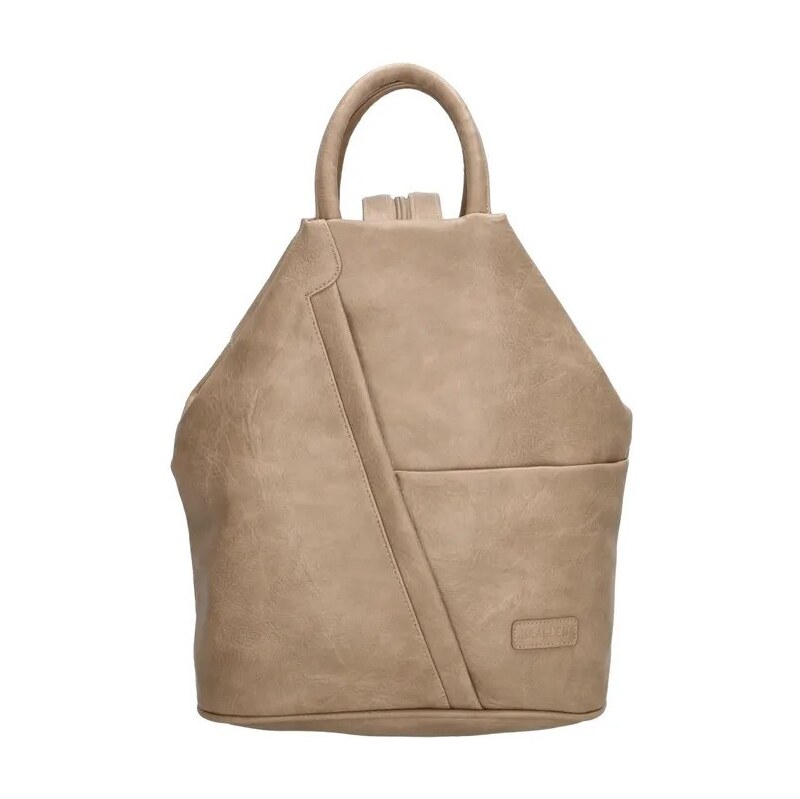 Beagles Béžový kožený batoh do mesta Calista 61942683