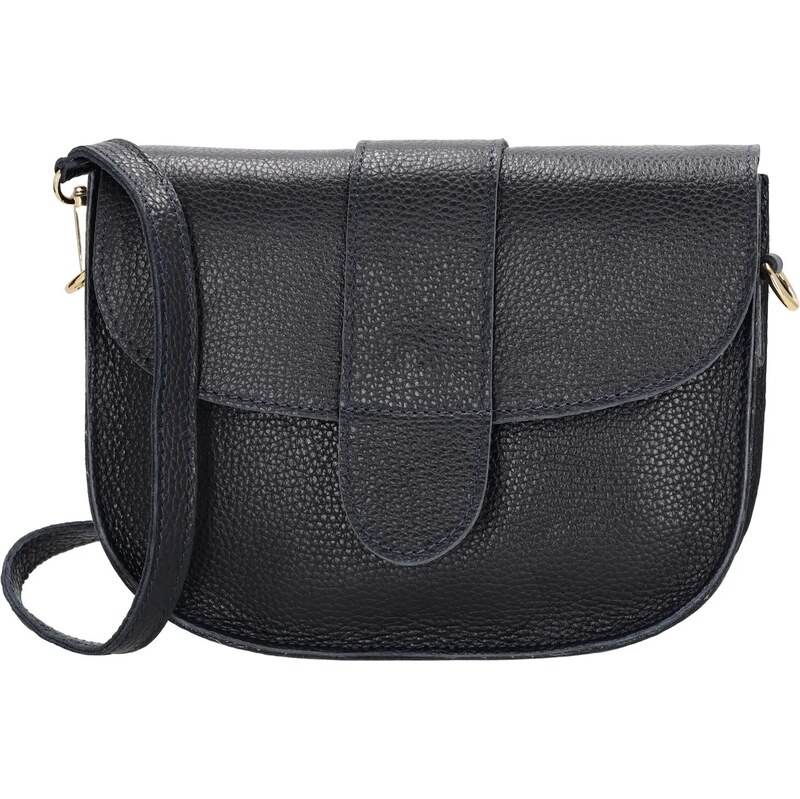 Charm London Tmavomodrá prešívaná kožená crossbody kabelka „Fame“ 61942694