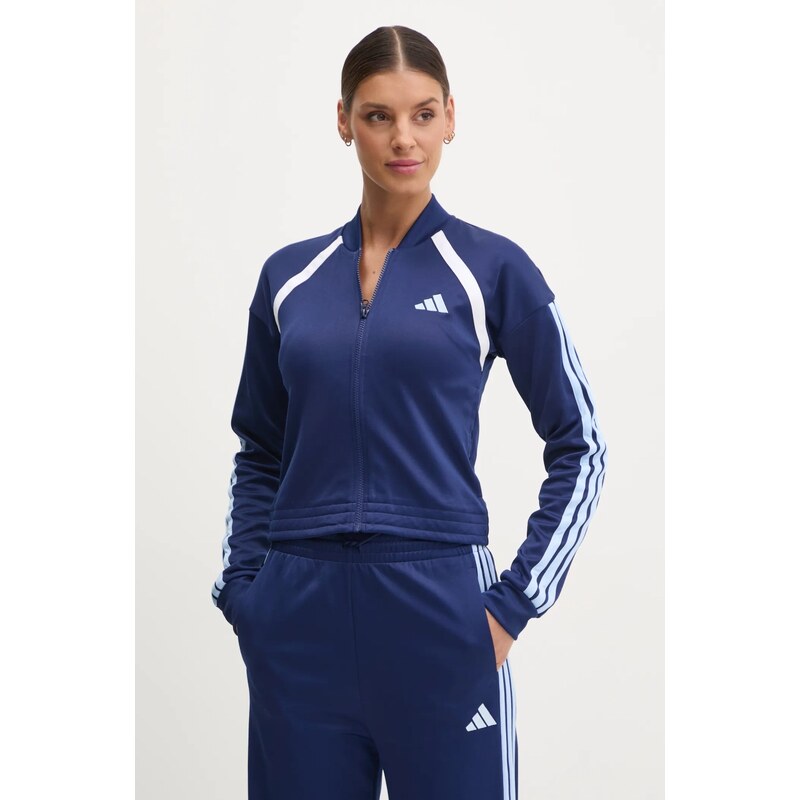 Tepláková súprava adidas TEAMSPORT dámsky, tmavomodrá farba, JD2673