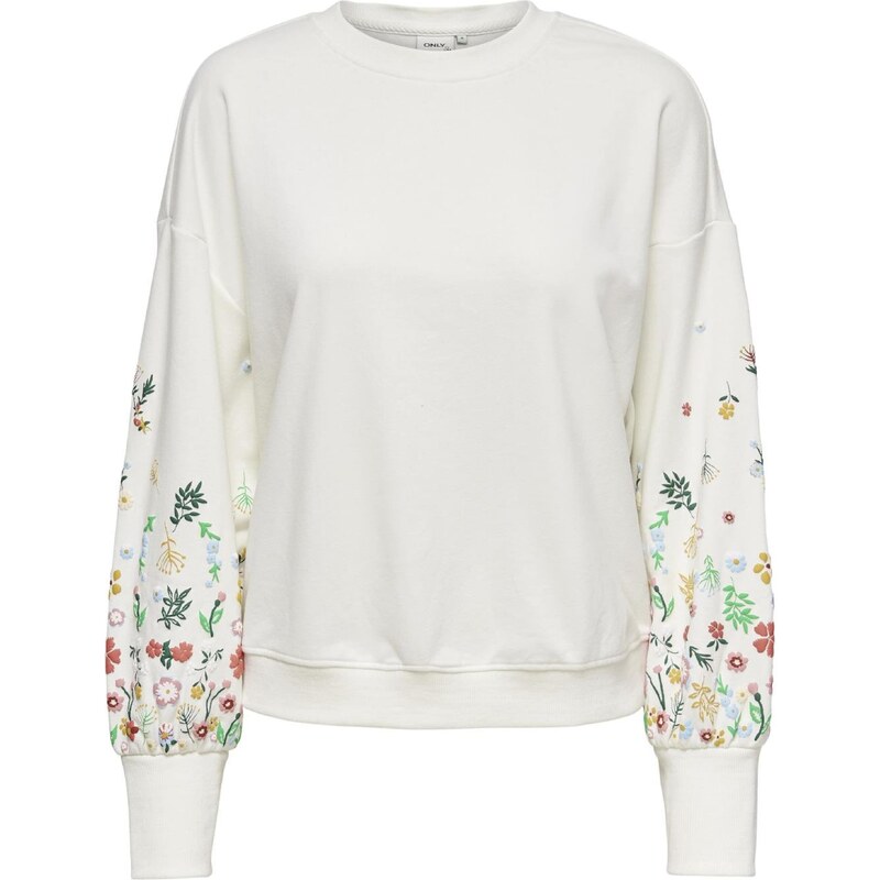 ONLY Mikina ONLBrooke mätová / tmavozelená / oranžová / biela 62072303