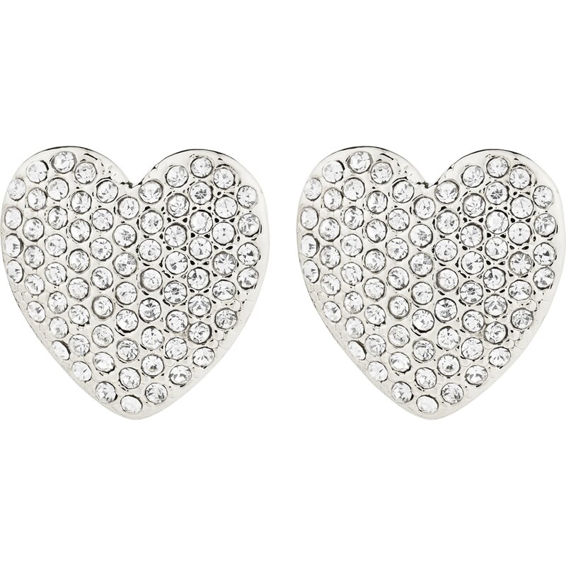 Pilgrim Náušnice Dune strieborná / priehľadná 62133560