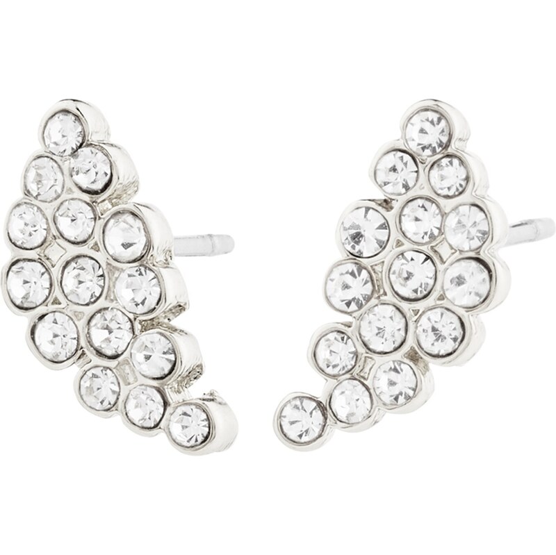 Pilgrim Náušnice Berenike strieborná / priehľadná 62133555