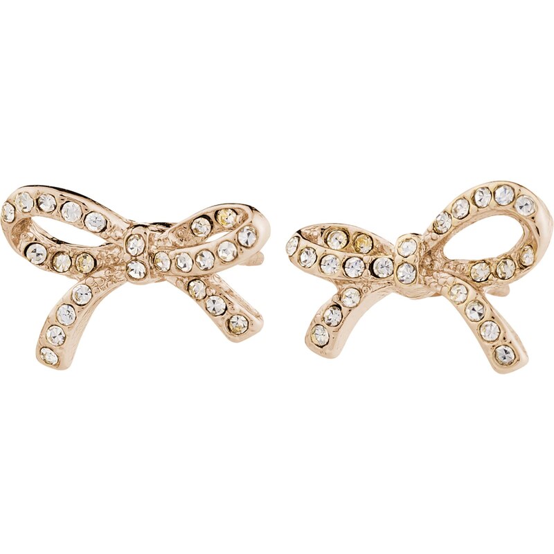 Pilgrim Náušnice Catharina ružové zlato / priehľadná 62133581