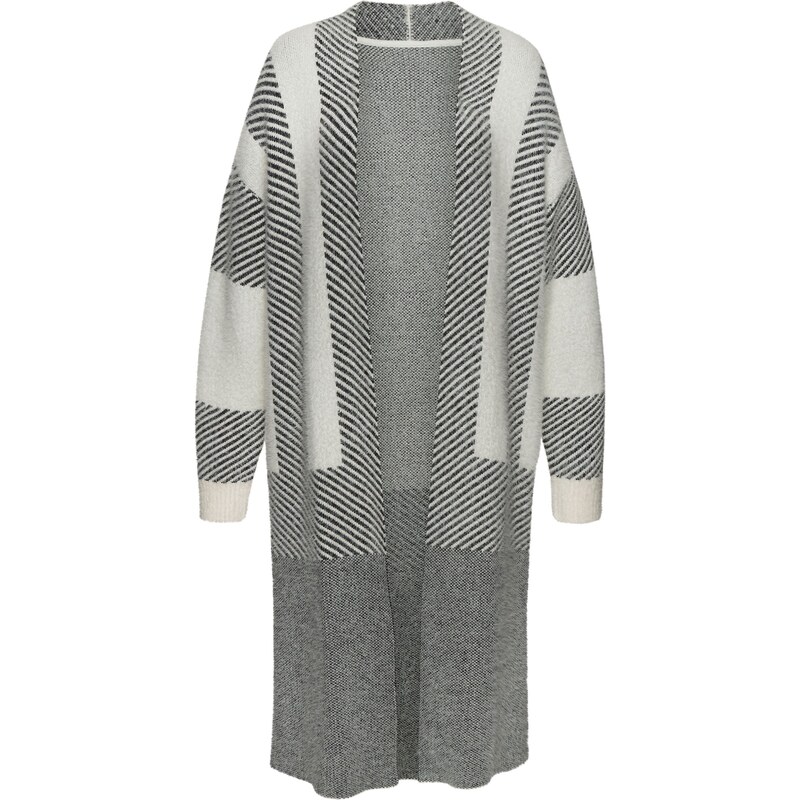 LASCANA Kardigán sivá / biela 62706421