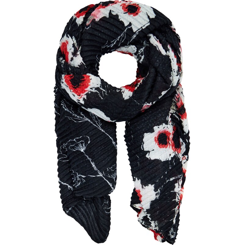 Desigual Šál jasne červená / čierna / biela 62044524